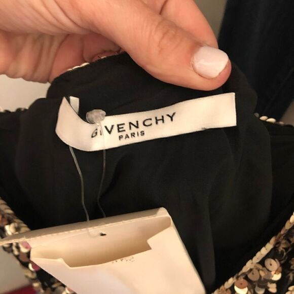 Givenchy black and gold sequin cami NWT sz 38’ - Picture 2 of 4